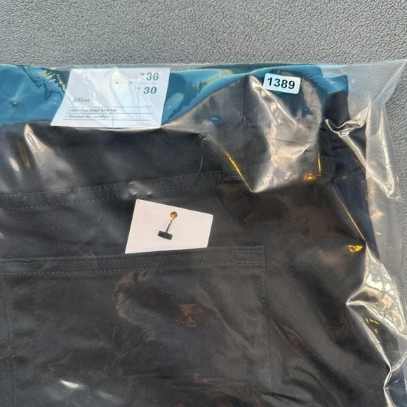 Goodfellow & Co Mens Jeans 36x30 Black Slim Straight Mid Rise Stretch Denim NWT - Picture 8 of 10